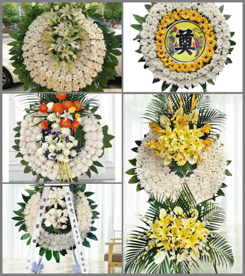 山东青岛莱西市沽河街道吕家庄村花圈速递